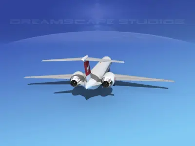 McDonnell Douglas MD83 Swissair 3D model