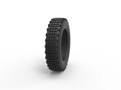 Offroad tire 27 Scale 1 to 10 3D print model