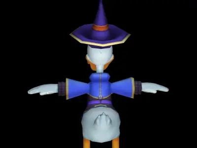 donald duck cartoon Low-poly 3D model