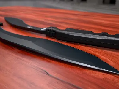 Fox Military Extreme Tactical Kukri Low-poly 3D model