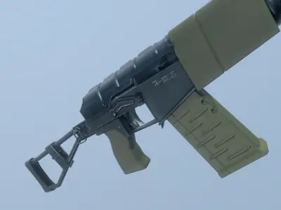 Soviet Assault Rifle - AS VAL Low-poly 3D model