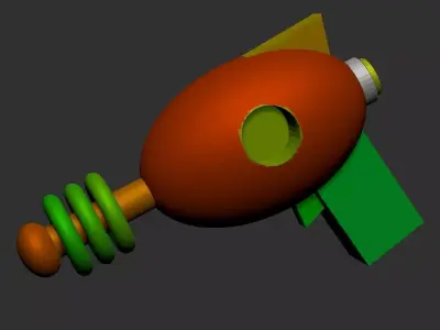 space gun blaster Low-poly 3D model