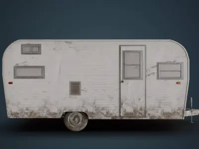 Old Camper Low-poly 3D model