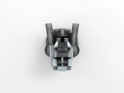 Turret machine gun Low-poly 3D model purchase