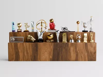 Every Football Awards Collection Low-poly 3D model