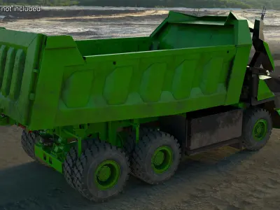 Dirty Autonomous Electric Dump Truck Dirty 3D model
