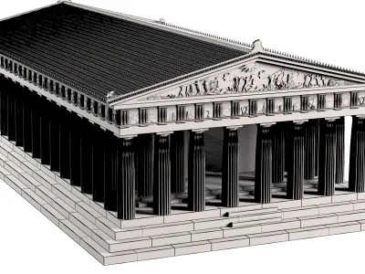Parthenon greek temple 3D model buy