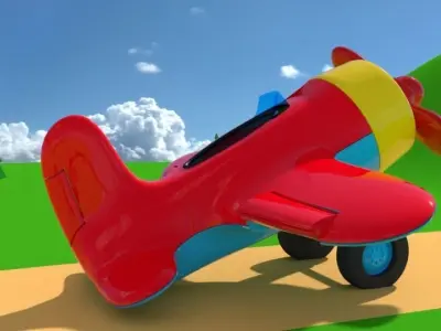 Toy Plane 3D model 3
