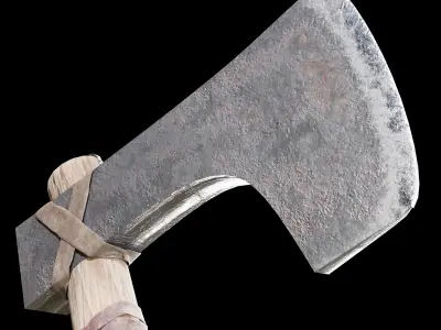 Bearded Axe Realistic Low-poly 3D model