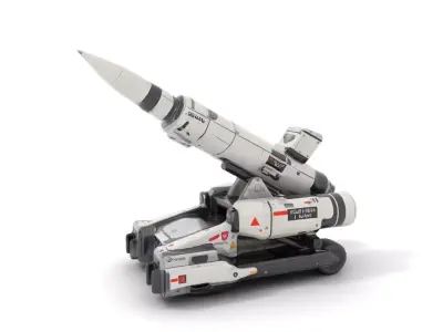 Futuristic Missile Launcher Model Pack Low-poly 3D model