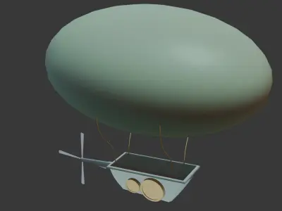 Flying Ship Free low-poly 3D model