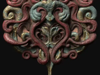 Raven sigil relief  3D model