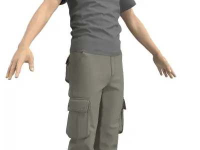 Cargo Pants and Shirt - Marvelous Designer 3D model