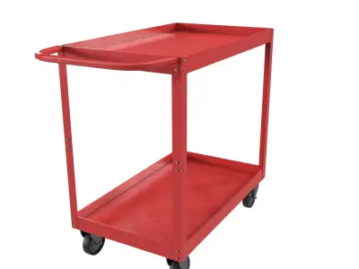 Red Cart Realistic Low-poly 3D model