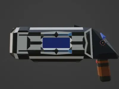 Space Gun-YBR Free low-poly 3D model