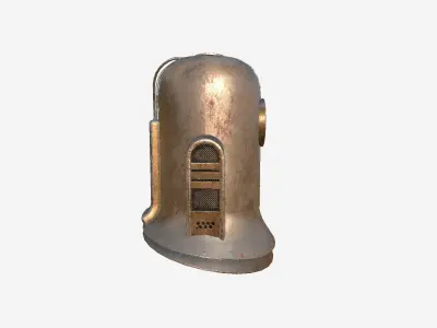 Old Diving Helmet C03 Brown - Character Design Fashion Low-poly 3D model