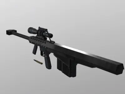 M82A2 Barret  Low-poly 3D model