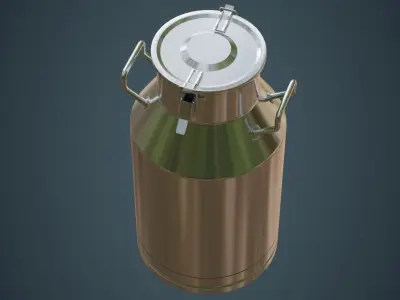 Milk Can 1A Low-poly 3D model