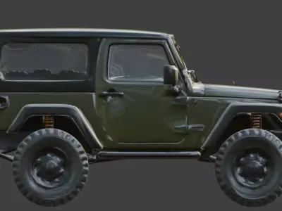 Military Tactical Off-Road 3D Model V02 Low-poly 3D model