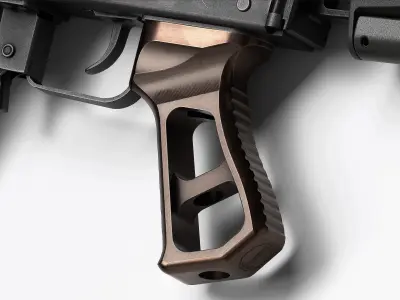 JMAC Skeletonized Pistol Grip AK Low-poly 3D model