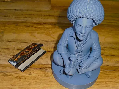 Retro Soul Hippie Herb Grinder-2-Part Magnetic - MellowVerse 3D print model