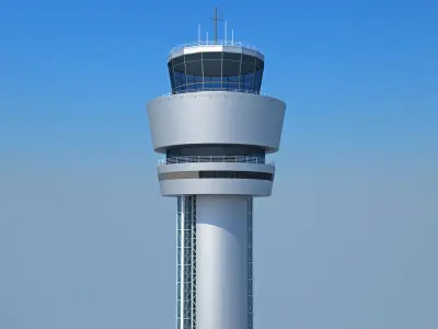 Airport Control Tower 3D model buy