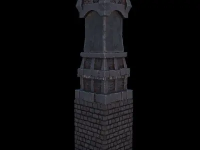Medieval Castle Structure - Tower A 3D model