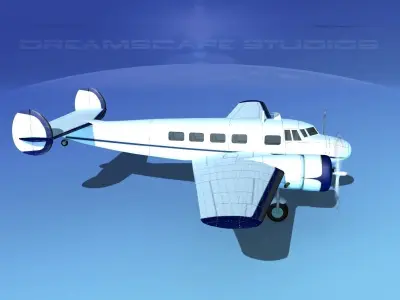 Lockheed L10 Electra Private 4 3D model