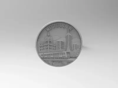 moneda medellin  3D print model