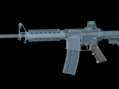 AR-15 AR-10 pistol grip A2 Low-poly 3D model