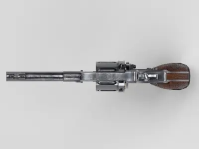 Nagant M1895 Revolver Low-poly 3D model Low-poly 3D model