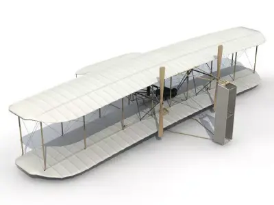 Accurate 1903 Wright Flyer 3D model