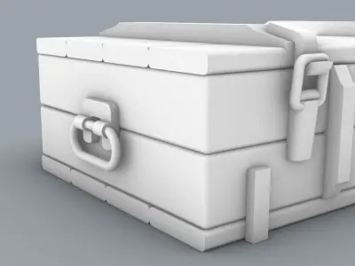 Ammunition Box Low-poly 3D model 4