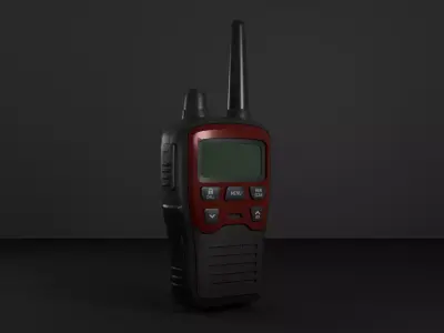 Game Ready Tactical Walkie Talkie PBR Low-poly 3D model
