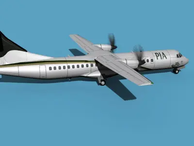 ATR  ATR-72-600 Pakistan Intl Airlines 3D model