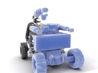 Future Explorer Rover model pack Low-poly 3D model