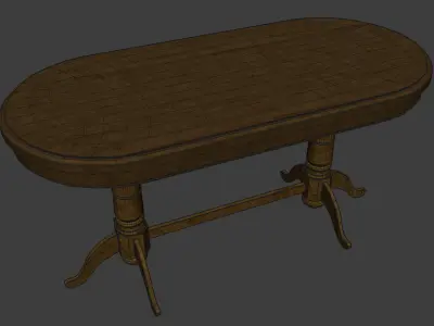 Victorian Double Pedestal Table  3D model