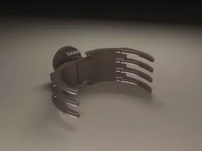 Grapple 3d Model metal arm Low-poly 3D model