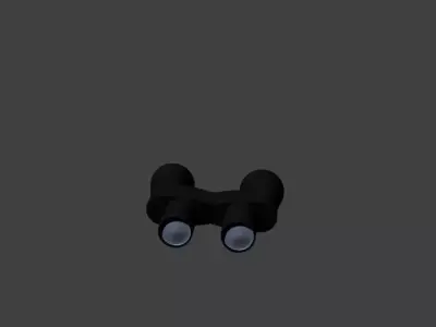binocle binoculars Low-poly 3D model