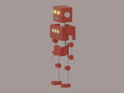 Simple Robot Low-poly 3D model purchase