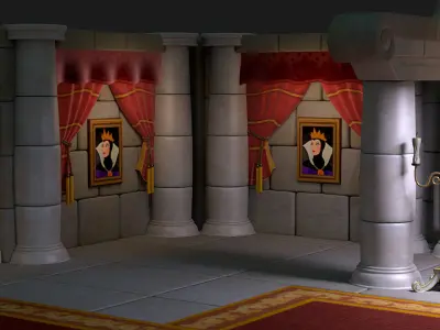 cartoon palace 3D model