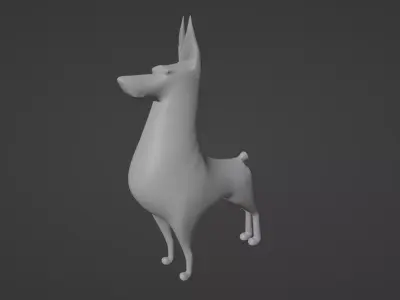Dog Base Model Low-poly 3D model