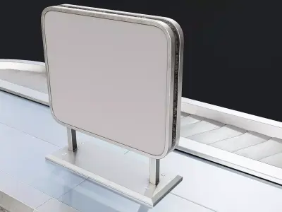 Airport Baggage Carousel Conveyor 3D Model Low-poly 3D model