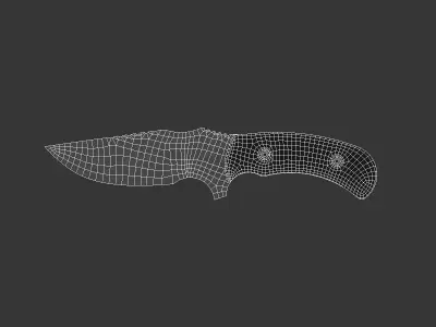 Game and VR-AR Ready Knife  Low-poly 3D model