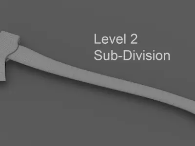 Wood Axe Low-poly 3D model purchase