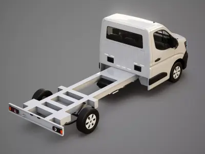 Renault Master 2025 Chassis Cab - Realistic PBR Textured  Low-poly 3D model
