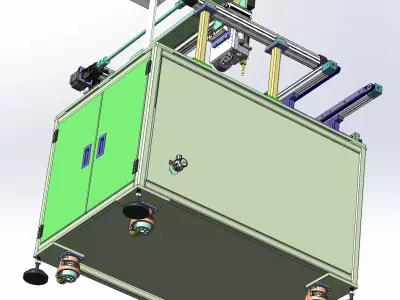 Online three-axis screw machine 3D model