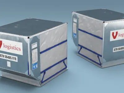 Vlogistics Aviation LD3 Aluminium Cargo Container 3D model