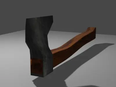 Melee weapon - axe Low-poly 3D model