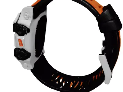 Futuristic Rugged Smartwatch Model 3D model